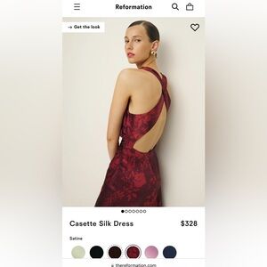 Reformation Casette Silk Dress